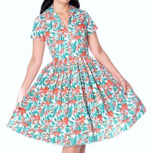Bernie Dexter Hibiscus Print Dress